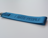 I Hate People Wristlet Keychain