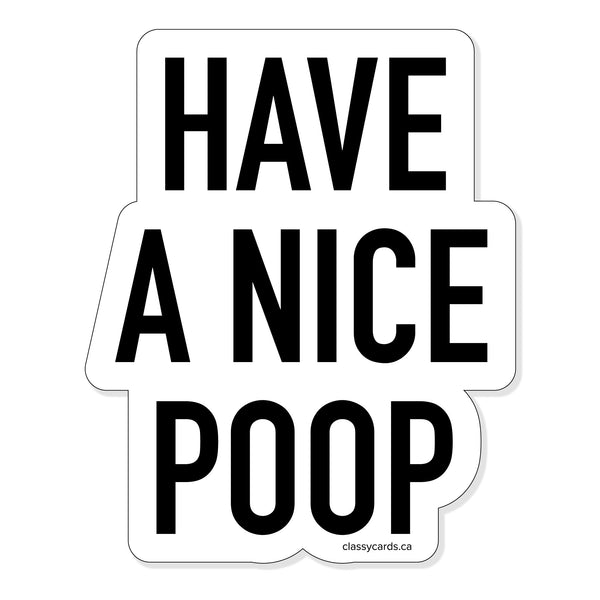 Nice Poop Vinyl Sticker