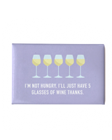 5 Glasses of Wine Magnet