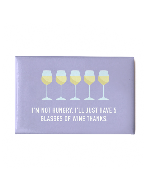 5 Glasses of Wine Magnet