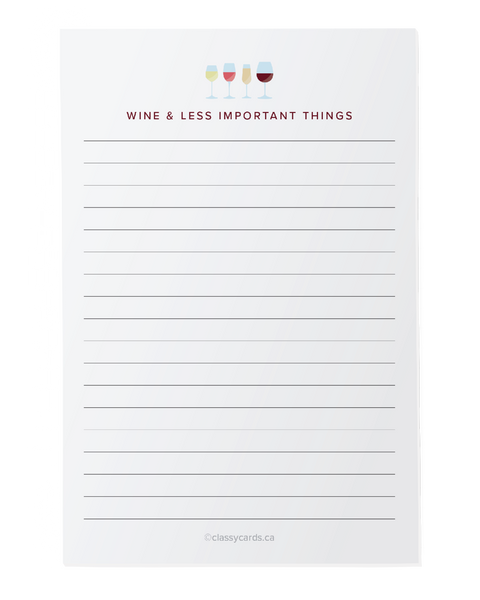 Wine Notepad