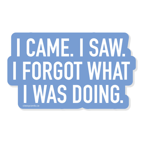 Forgot What I Was Doing Vinyl Sticker