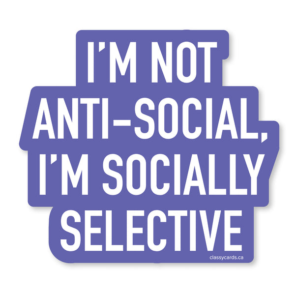 Anti-Social Vinyl Sticker