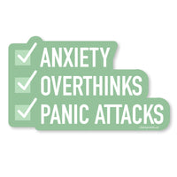 Anxiety Checklist Vinyl Sticker