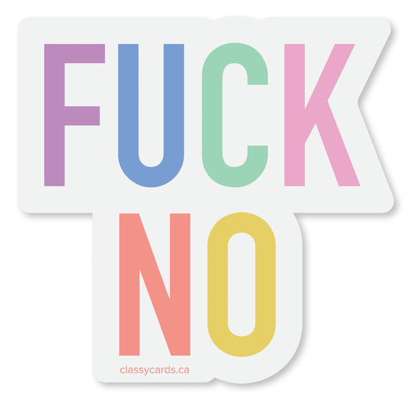 Fuck No Vinyl Sticker