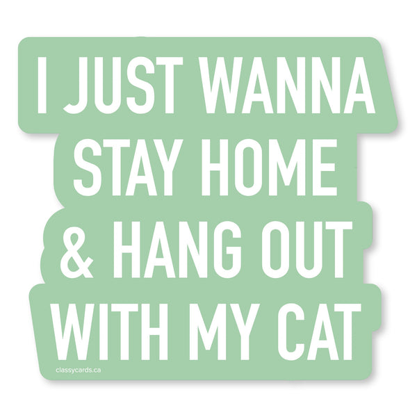 Hang Out Cat Vinyl Sticker