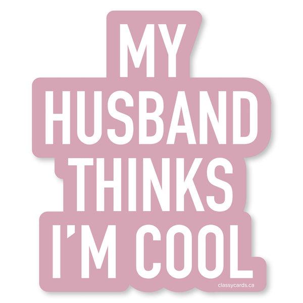 Husband Cool Vinyl Sticker