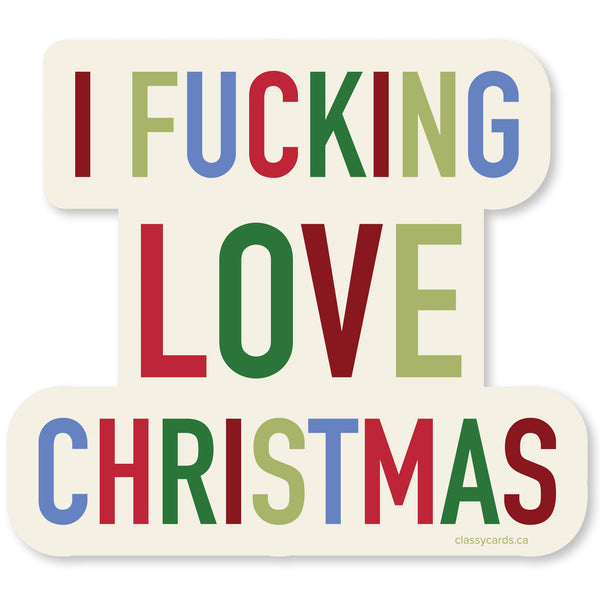 Fucking Love Christmas Vinyl Sticker