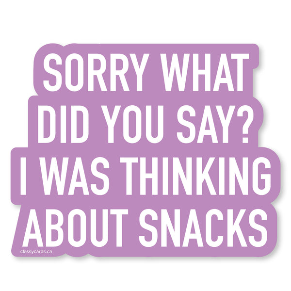 Snacks Vinyl Sticker