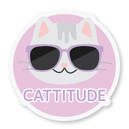 Cattitude Sticker