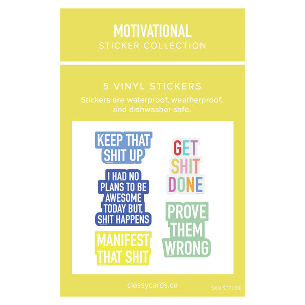 Motivational Sticker Collection - 5 Pack