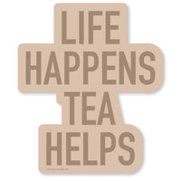 Tea Helps Vinyl Sticker