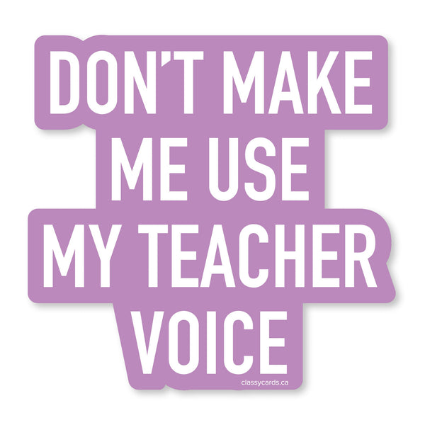 Teacher Voice Vinyl Sticker