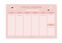 Wine Weekly Planner Notepad